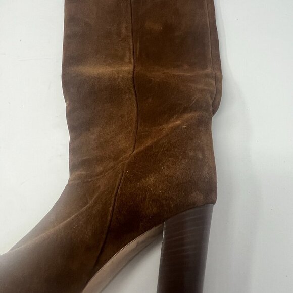 J. Crew heeled brown suede boots tall knee high 7 - Picture 7 of 15